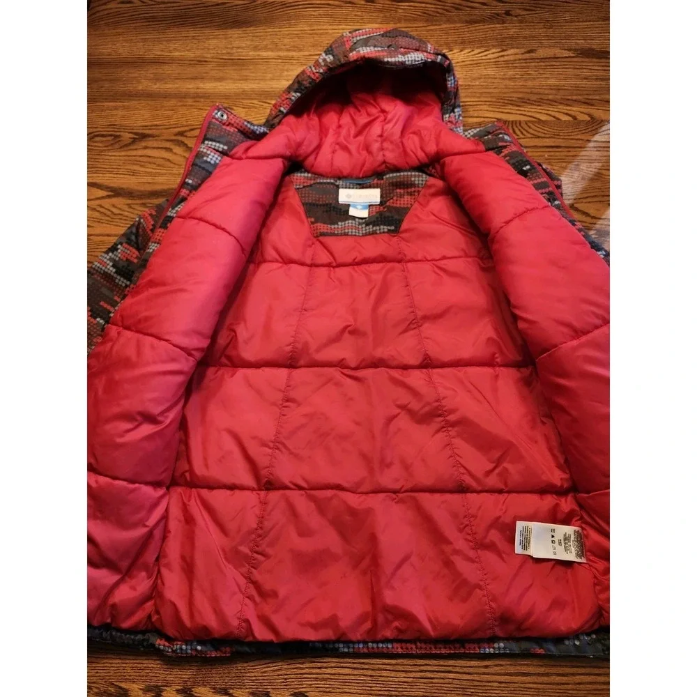 Columbia Jacket Youth‎ Large Boys Lightning Lift Hooded Winter Ski Coat Red